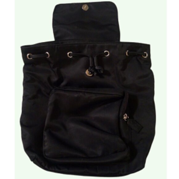 Gap Factory Women's Black Nylon Backpack Size Approx. 10.5 in X 12 in. - Picture 3 of 9